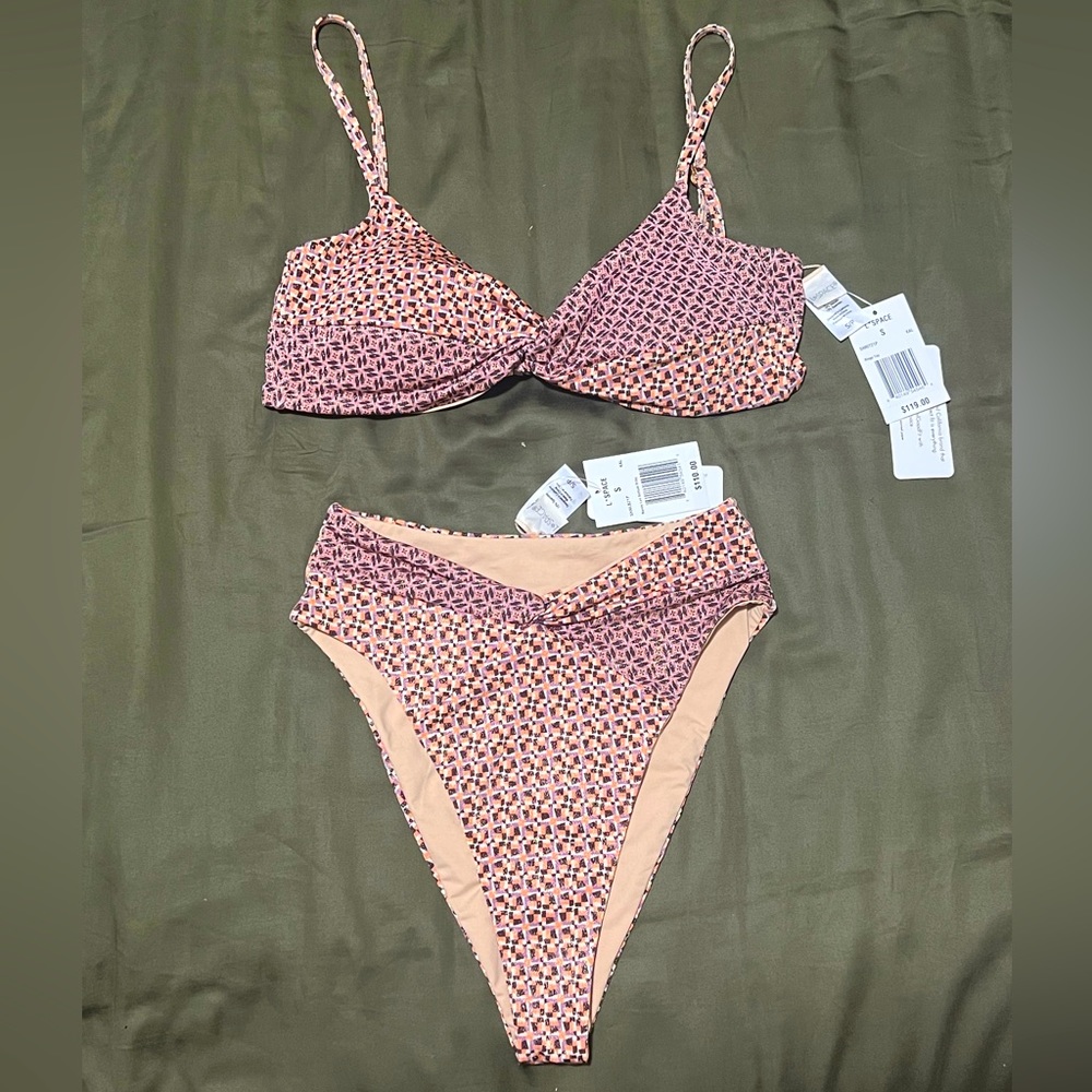 Two piece L Space swimsuit! Brand new with tags. Never worn before! Size small